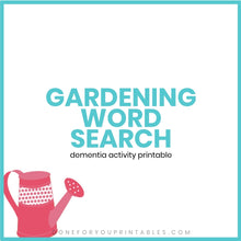 Load image into Gallery viewer, Gardening Word Search