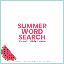 Load image into Gallery viewer, Summer Word Search
