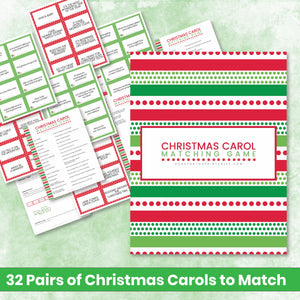 Christmas Carol Matching Game
